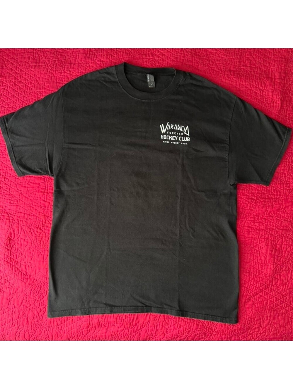 Wakanda Forever Hockey Club black T shirt XL